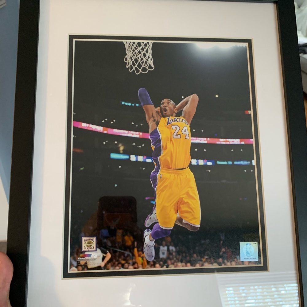 Official NBA Kobe Bryant framed picture.